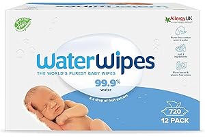 WaterWipes Original Plastic Free Baby Wipes, 720 wet wipes (12 packs)