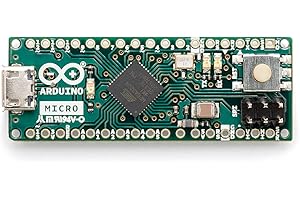 Arduino Micro Without Headers [A000093] – ATmega32U4 Microcontroller, 16MHz, 20 Digital I/O Pins, 7 PWM, USB HID Support, Compact Design for Embedded Projects, Compatible with Arduino IDE