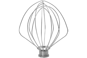 KITCHPOWER KN256WW 6-Wire Whip Attachment for KitchenAid 6 Quart Bowl-Lift Stand Mixer Accessory Replacement, Egg Cream Stirrer, Cakes Mayonnaise Stainless Steel Whisk