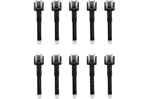 INNAL 10 stycken flintsystem, standardstorlek, ersättning, tändstenar, reservhjul, eldstenar för clipper, tändare, kompatibel med clipper, tändare (svart) 4,3 x 1 cm