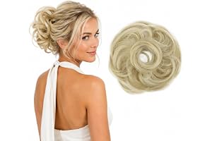 CAISHA Hårstycke Hårelastiskt Updos Brudfrisyrer Voluminöst Lätt Vågigt Bulle Ljus Blond Mix G17B
