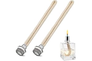 Wekuw Stoppino Lampada Catalitica, 2 Pezzi Lampada per Oli Profumati Stoppino Bruciatore Catalitico Diffusore Aromaterapia,per Bruciatore Diffusore Aromaterapia Decorazione,14.6mm (Argento)