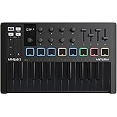 Arturia Minilab 3 Deep Black, Klavye, Siyah Beyaz