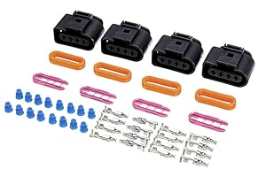 ASUDARO Bobina de Encendido Conector, Juego de 4 uds kit de reparación de arnés de cables de bobina de encendido, kit de crimpado de bobina de encendidop para 2012-2016 Polo 2013-2016 A4 A6 A8 2008-2016