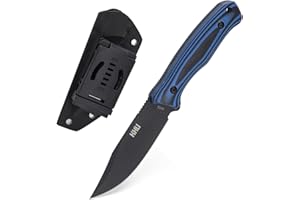 KHU 440C Acier Couteau à lame fixe Couteau de Survie Avec étui Kydex Couteau de camping bushcraft - G10 poignée, Outdoor randonnée chasse Accessoires - 32A