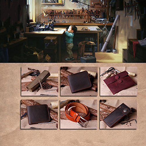 Hrph 18pcs Fertigkeit DIY handgemachte Werkzeuge Schlags-Edger Trench Geräte Gürtel Schlags Set Lederhandwerkzeuge - 6