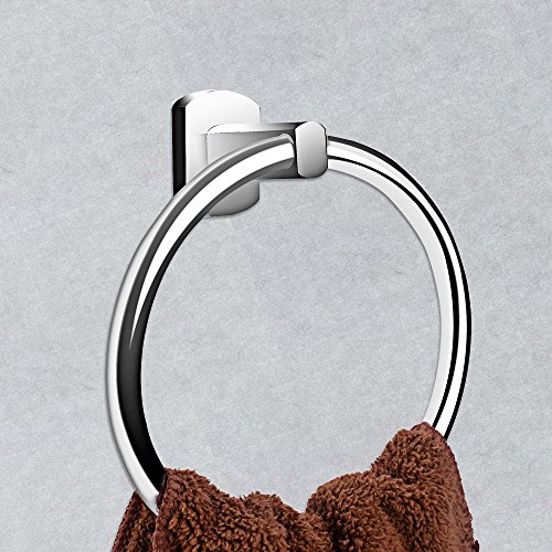 MYTK 2 Stück Handtuchhalter für das Badezimmer. Ringförmige Halter für die Wandmontage (2er Pack) - 3