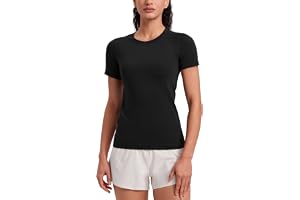 CRZ YOGA Sömlös t-shirt höftlängd | Träning, Skavsårsfri, Slim Fit, Raglanärmar, Mesh Ventiler, Träning, Kortärmade toppar fö