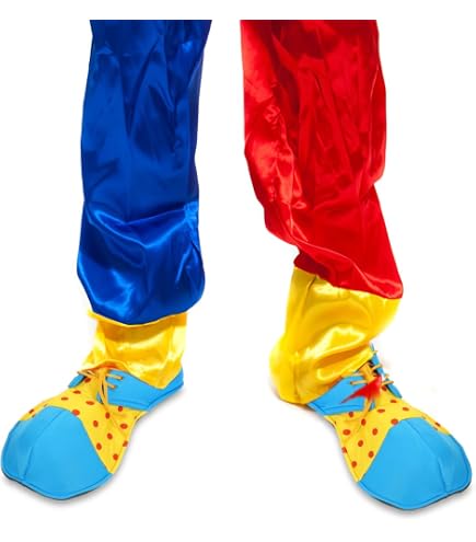 OAOSDH 1 Paire De Chaussures De Clown À Carreaux, Costume De Cosplay Personnalisé, Lacets Réglables, Accessoires De Rôle, Chaussures De Dégoût De Performance De Fête