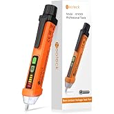 Neoteck Non-Contact Voltage Detector 12-1000V Voltage Detector with Buzzer Alarm Non-Contact Voltage Tester with LED Flashlig