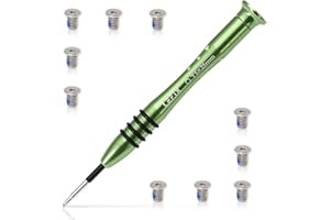 LEFIX 10 x Tornillos M2.5 x 5 Torx T5 compatibles con DELL XPS 17 9700 9710 9720|Precision 5750 5760 5770, ideales para la base inferior, acabado plateado, incluye destornillador T5.