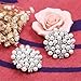STUNNING FAUX PEARL & RHINESTONE DIAMANTE CRYSTAL VINTAGE FLOWER LOOK BROOCH