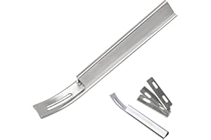 CO-LINK Safety Beveler Skiver Leather Exfoliating Tool Play, Leather Thinning Knife for Leatherworking (Silver)
