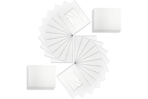 Canvasbay Picture Mounts for Frames with Backs and Clear Resealable Bags - 1.4mm Mount Card for Picture Framing (Plain White, A4 Mount (Aperture 231mmx147mm))