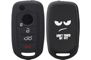 kwmobile Carcasa Compatible con Llavero de Fiat Llave de Coche Plegable de 4 Botones Funda - Funda para Mando de Coche de Silicona - Blanco/Negro