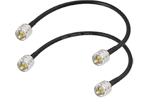 Superbat RG8X CB-kabel 30 cm UHF PL259 hane till hane 50 ohm låg förlust för HAM- och CB-radio, antennanalysator, Factical Ch
