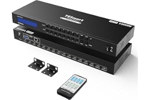 TESmart Matrice di Commutazione 4K HDMI 8X8 per Montaggio in Rack 4Kx2K@30HZ, 1080P@60Hz, 3D e Deep Color, Controllo Porta LAN, Conforme a HDCP 1.4
