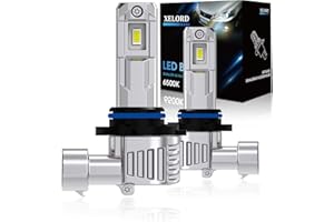 XELORD LED HIR2 9012 Lampadine Auto,6500K Luce Bianca Brillante 55W 14000LM,1:1 Design Plug-n-Play,Sostituzione dei Alogena,Pack of 2