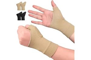 ATAN 1 Pair Arthritis Wrist & Thumb Support Brace | Compression Wrist Brace for Hand Instability, Improve Circulation | Provide Excellent Support for Thumb Injury, Carpal Tunnel, Tenosynovi (Beige, S)