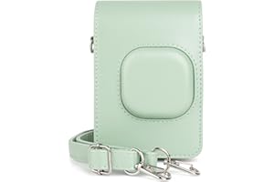 kinokoo etui dla Fuji Mini LiPlay Hybrid Kamery, PU skórzany futerał dla Fuji Mini LiPlay Hybrid Kamery z Regulowanym Paskiem na Ramię - Matcha Zielony