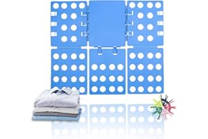 ValueHall Clothes Folder T-shirt Folding Board Adjustable Clothes Folding Board Kids Adult Laundry Organizer Clothes Flip Fold for Shirts and Trousers V7031A (Blue)