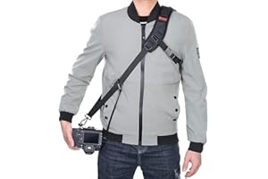 ztowoto Cinturino per fotocamera Tracolla regolabile e comoda da collo con cordino di sicurezza e panno per la pulizia dell'obiettivo per fotocamera DSLR SLR
