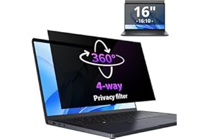 IPROKKO Film de confidentialité à 360° pour 16" - Rapport d'aspect 16:10 - Anti-lumière bleue - Anti-éblouissement - Filtre de confidentialité pour 16 Hp/Dell/Acer/Lenovo/ThinkPad/Asus