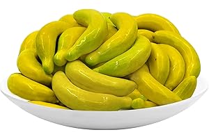 LAIIQI 30Pcs Realistic Mini Yellow Fake Bananas,Simulation Lifelike Bananas,Artificial Fake fruits Banana for Photoshoot Props Home Kitchen Party Decoration