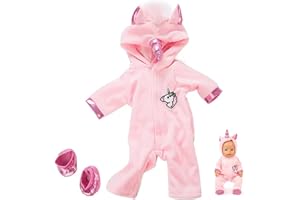 ZBATHTOY Baby Doll Clothes Unicorn Baby Born Doll Clothes 14-17 Inch Reborn Dolls Clothes 35-45 cm Baby Dolls Suit Baby Dolls Clothes with Baby Dolls Accessories Shoes for New Born Baby Dolls/Reborn Dolls