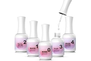 MAGYCAT 5Pcs Dip Powder Liquid Set- 15ml/0.5oz Dip Powder Bond Base Activator Top Brush Saver Dip Powder Nail Kit No Nail Lamp Needed