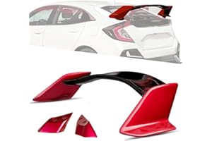 Archaic Spoiler posteriore per Honda Civic Hatchback Type-R 2016-2021,Ala per labbra spoiler del bagagliaio posteriore per 10th Gen Civic FK7 FK8, JDM Stile