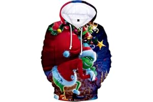 YIMIAO Herren und Damen Weihnachten Christmas Hoodies Lustige kreative 3D Pullover Sweatshirt für Jungen Mädchen