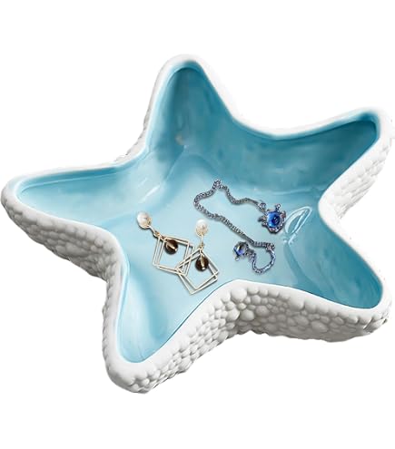 Vassoio Portagioie In Ceramica A Forma Di Conchiglia, 12,5x7x6 Cm, Per Anelli, Orecchini E Chiavi, Decorazione Tema Oceano Per Casa - 3
