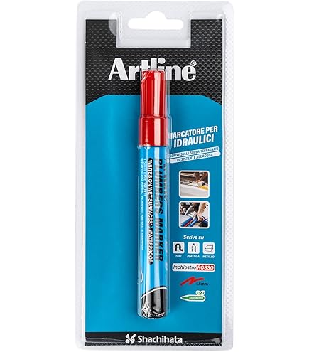 Pennarello Indelebile Scrive Su Tutte Le Superfici Resistendo All'Acqua, All'Abrasione, Agli Agenti Atmosferici E Alla Luce - Foto 4