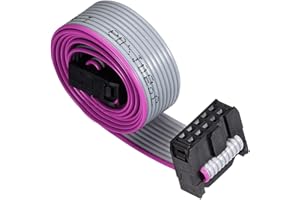 QUARKZMAN 10 Perni 2 Filo, IDC Connettore Piatto Nastro Cavo Femmina Connettore per Digitale Fotocamere Laptop LCD TV LCD Monitor, [50cm 2.54mm]