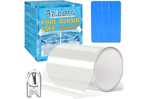 ASTICERS Pool Patch Repair Kit, Underwater Pool Patches Kit for Various Pool Surfaces, Inflatable Patch Repair Kit for Air Mattress, Swimming Pool, Bounce House, Tent, Floats and Inflatable Toys (10 × 152cm)