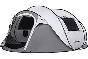 EchoSmile Tenda da Campeggio Istantanea Pop up per 4-6 persone,Tenda Familiare per Campeggio,Tenda Automatica Portatile,Tenda a Cupola Resistente all'acqua, Facile da Montare e Antivento