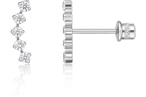 Limerencia Pendientes Titanio Hipoalergénicos G23 de Grado Implante con Rosca para Tragus, 20G, Hélice F136, Piercing para Cartílago de Orejas Sensibles de Niñas y Mujer.