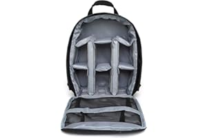 Uonlytech Fotocamera Zaino con Scomparto Estraibile Impermeabile Sacchetto della Macchina Fotografica DSLR Photography Escursioni di Viaggio Sacchetto della Macchina Fotografica per per Le