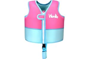 WENLIA Chaleco de natación para Niños, Chaqueta de flotación de Neopreno con cinturón de Seguridad Ajustable Traje de baño de flotabilidad, Natación Aprendizaje Ideal para Niños y Niñas (2 a 6 años)