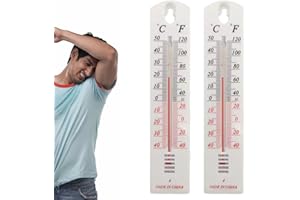 Jiimhte 2pcs Thermomètres Muraux, Thermomètres D'intérieur Analogiques, Précis Pour Intérieur Et Extérieur, Mesure Précise De La Température Pour La Maison, Le Bureau, Le Jardin Ou La Serre
