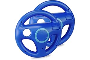 smardy 2x Volante da Corsa Blue Racing Wheel Compatibile con Nintendo Wii Telecomando Controller per Mario Kart Game, Giochi di Guida