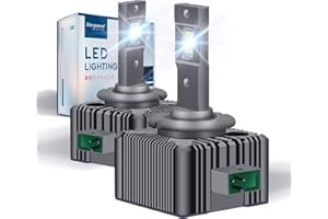 Sinoparcel D3S/D3R LED Bombilla de Faro Delantero - 6000K 35W 20000LM/juego - Haz Baja y Alta Luces de Reemplazo de HID - Paquede de 2