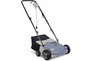 VOLTR - Scarificateur électrique Gazon 1500W - Outil 2en1 aérateur et démousseur pelouse. 2 Rouleaux : Couteaux et Griffe. collecteur 30L. Entretien Herbe