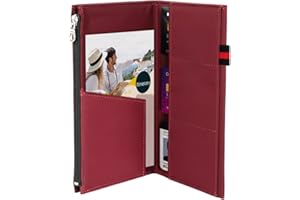 Wanderings Fabric Zip Case and Card Holder Travel Journal Accessories for Refillable Travel Journals - Standard Size 8.25 x 4.25 Inches / 21 x 11 cm