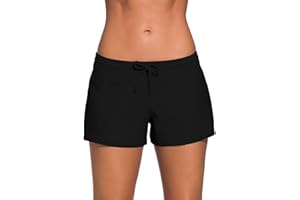 KFNIRE Pantaloncini da Bagno Donna Estate Protezione UV Pantaloncino da Nuoto Asciugatura Rapida Pantaloncini da Tavola Elegante Boyleg Style Pantaloncini da Spiaggia Donna Sportivo Costumi da Bagno