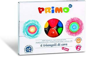 ‎PRIMO PRIMO 074TRI6 Wachsmaler, Wachstriangeln, Wachsmalstifte, Wachsmalkreide Extra Stark, 6 Farben