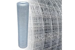 GARMIX Volière Fil mäusesicher Treillis galvanisé Grillage 12 x 12 mm (100cm 25m 0,7mm)
