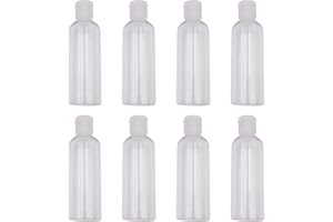 pangutheos 8 Pezzi Flaconi da Viaggio 100 ml Contenitori Viaggio Liquidi Trasparente Flaconi Viaggio PET Dispenser di Liquidi per Viaggi D'affari, Campeggio