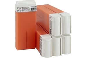 EpilWax Wachspatronen Set mit Warmwachspatronen zur Haarentfernung Enthaarungswachs 100 ml Roll-on Nachfüller (Argan, 6)